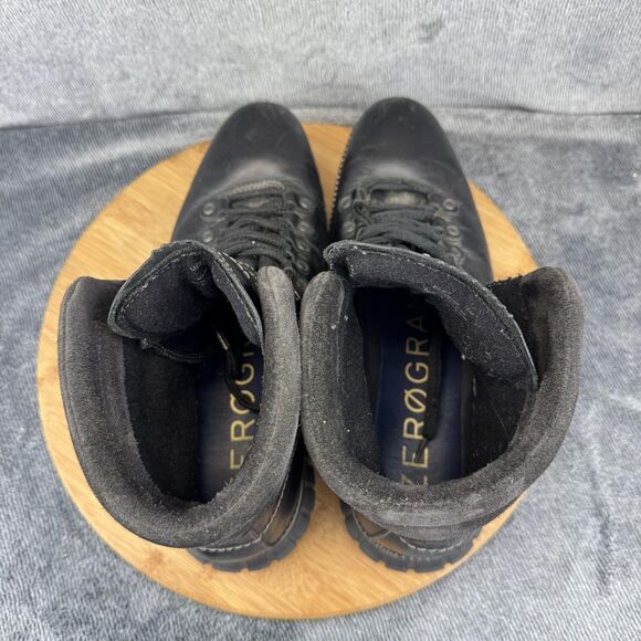 Cole Haan Boots Mens Size 10.5 Black Zerogrand Hiker Leather Lace Up C30403 - Picture 5 of 11